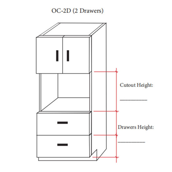 Picture of 2 Drawers Oven Pantry Cabinet